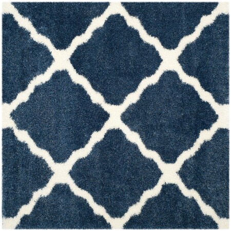 Safavieh Montreal Shag Square RugBlue & Ivory 6 ft. 7 in. x 6 ft. 7 in. SGM866A-7SQ